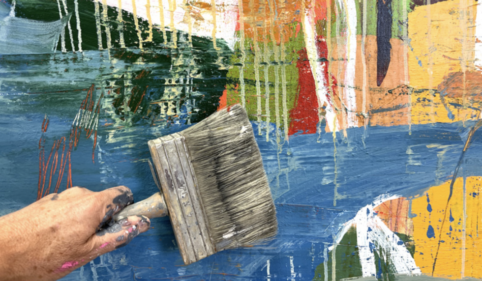 Finding new ways to work with acrylic paint… | Nicholas Wilton
